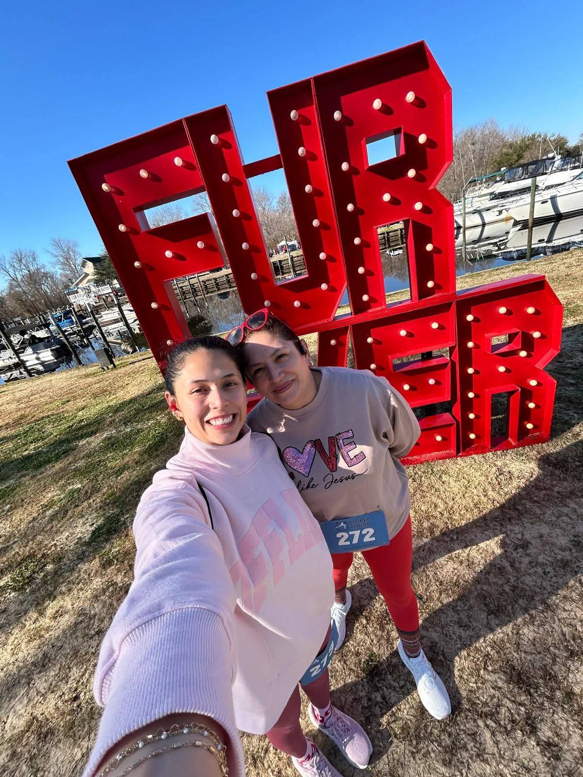 Paula and her daughter, Ana, at a 5K race in Conway, SC