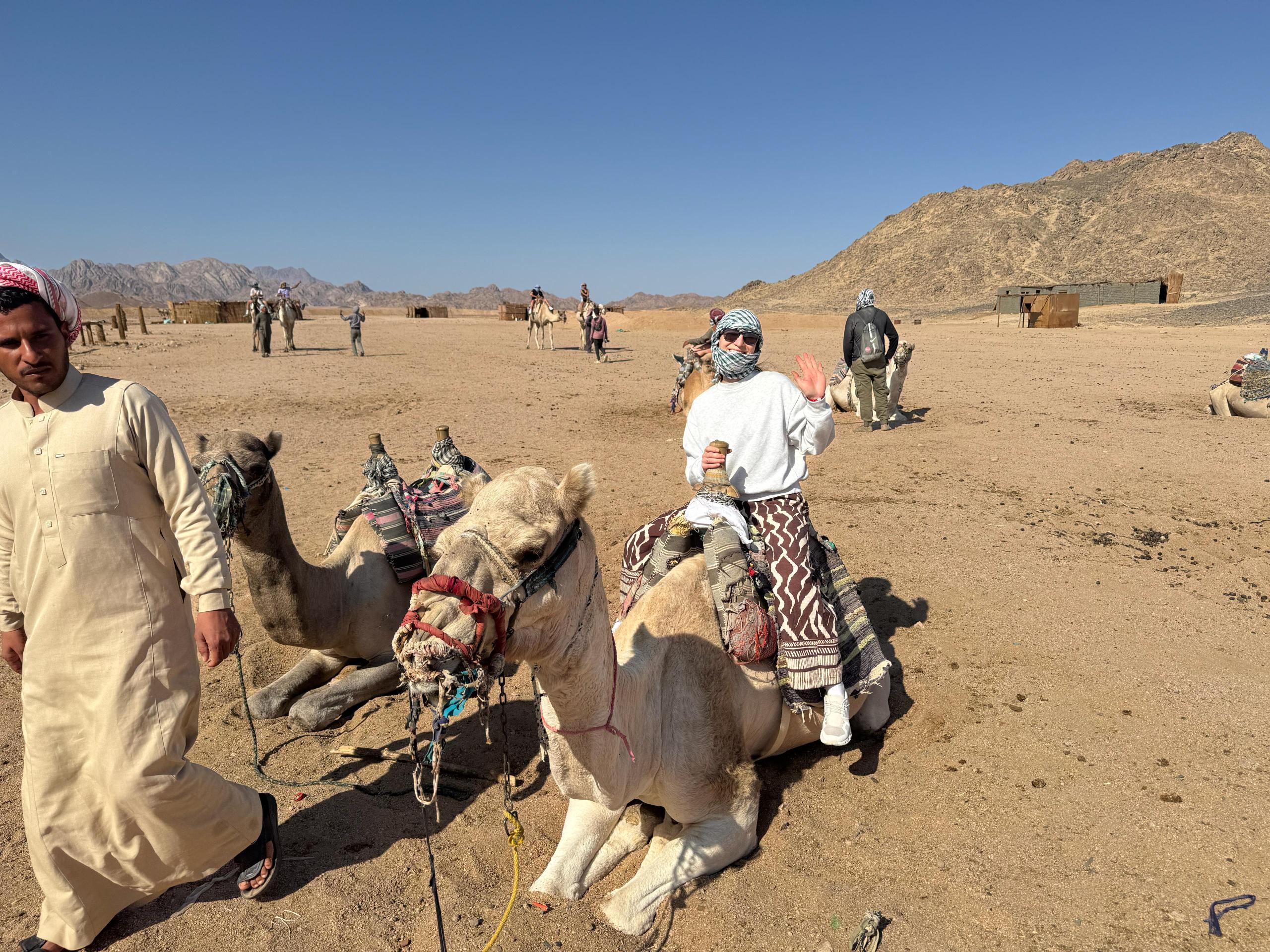 Experiencing Egypt on camel-back!